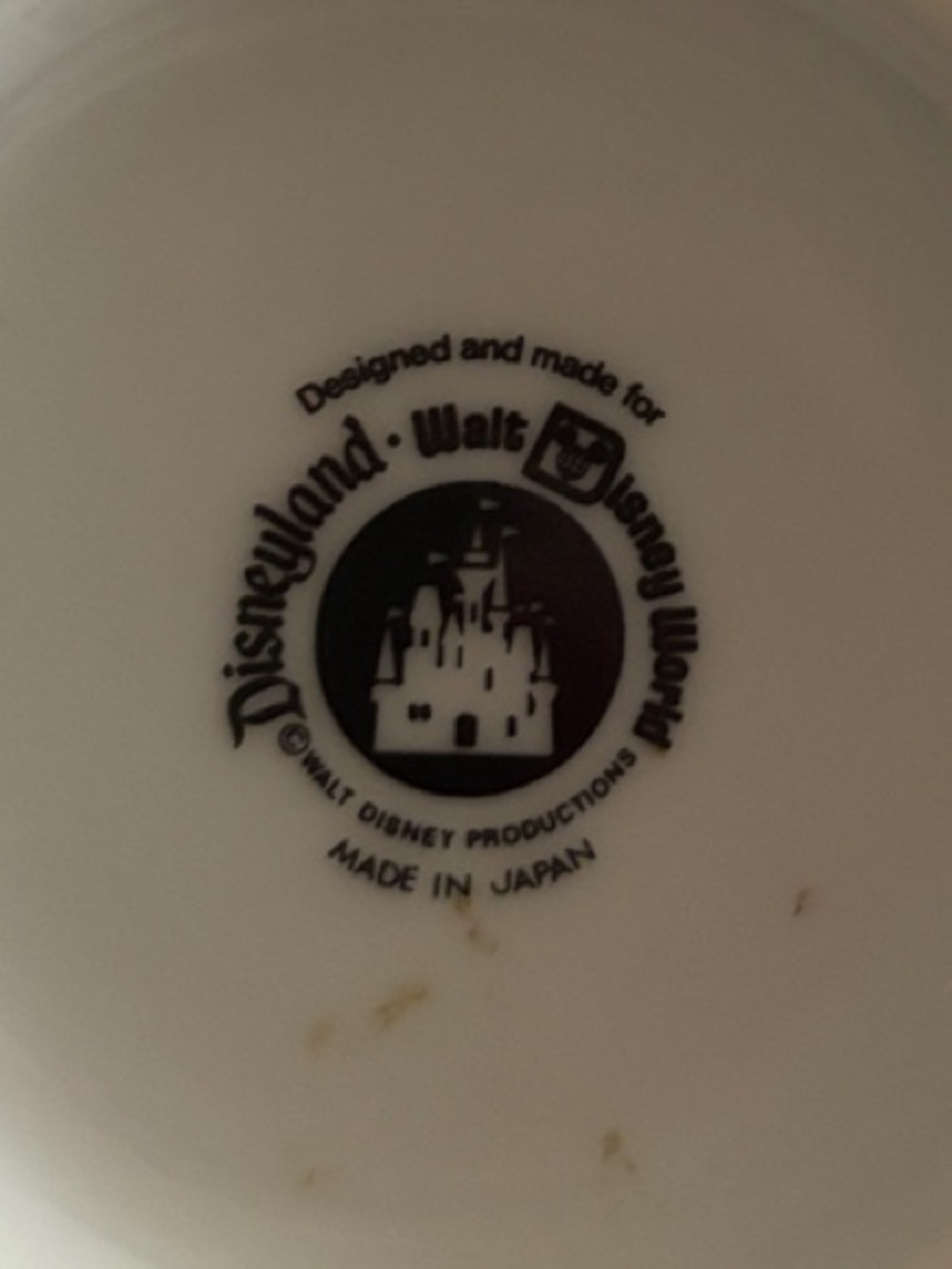 VTG 1970s Disneyland Coffee Mug Gold Rim Castle Japan Walt Disney Productions - Picture 2 of 5